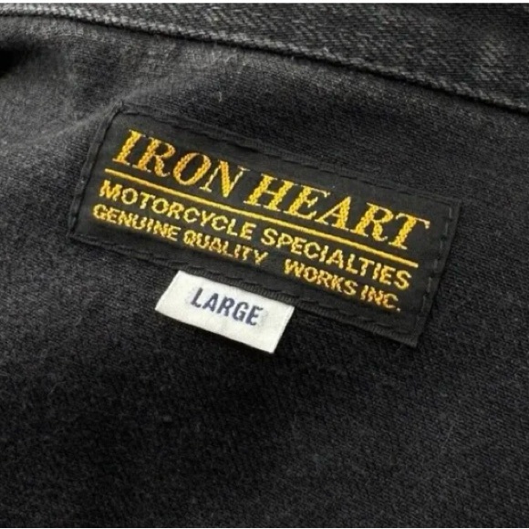 Iron Heart  Selvedge denim shirt black size Large - Picture 7 of 7